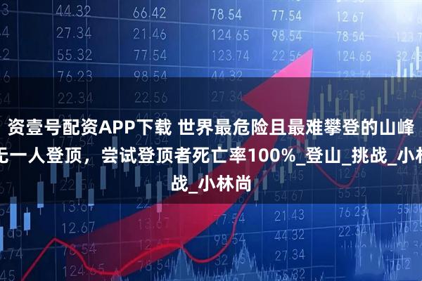 资壹号配资APP下载 世界最危险且最难攀登的山峰，无一人登顶，尝试登顶者死亡率100%_登山_挑战_小林尚